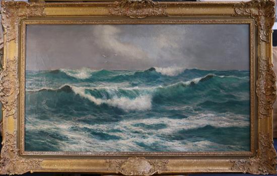 Attributed to David James (1853-1904) Seascape 24 x 42in.